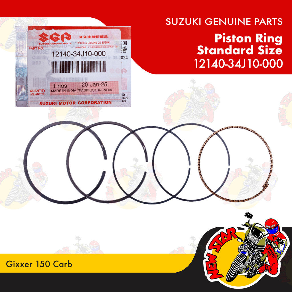 12140-34J10-000 | Piston Ring Standard Size | Genuine Suzuki parts | Gixxer 150 Carb