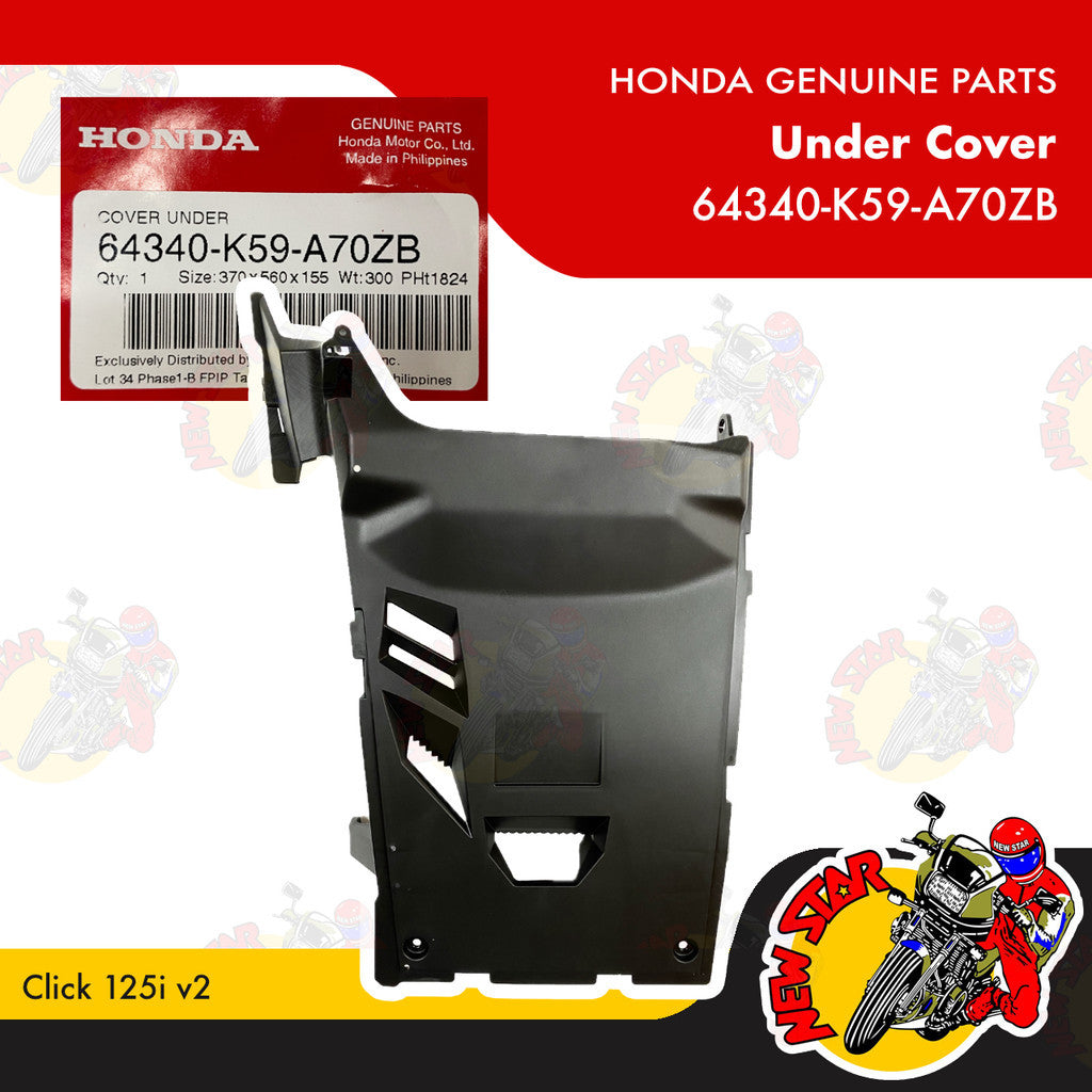 64340-K59-A70ZB | Under Cover | Genuine Honda parts | Click 125i v2