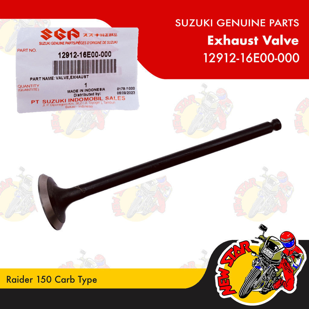 12912-16E00-000 | Exhaust Valve | Genuine Suzuki parts | Raider 150 Carb