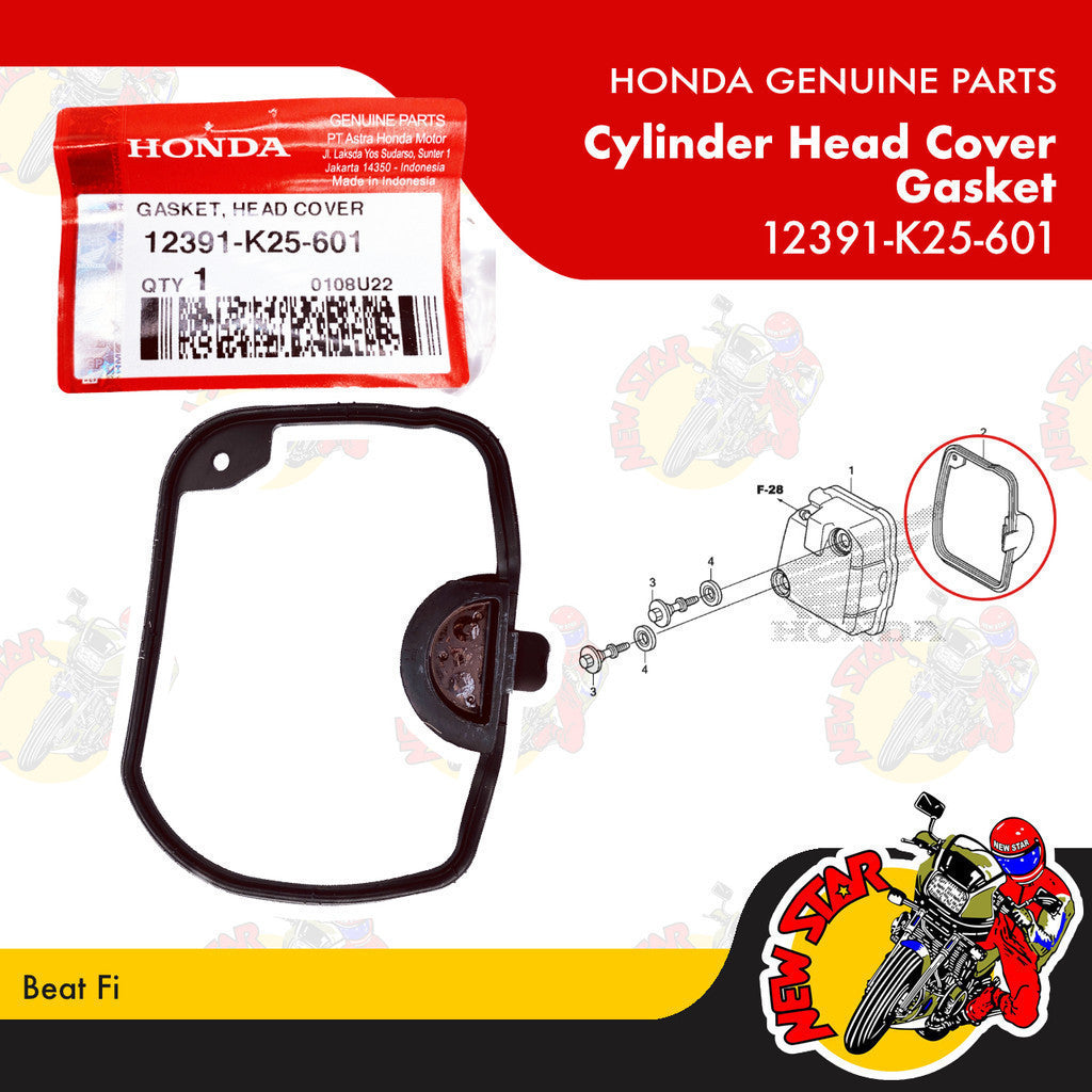 12391-K25-601 | Cylinder Head Cover Gasket | Genuine Honda parts | Beat Fi