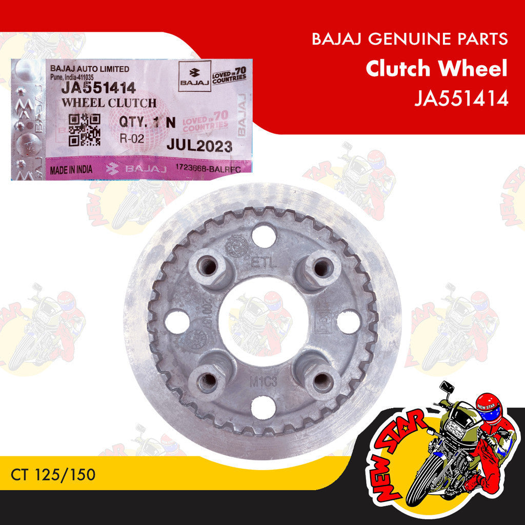 JA551414 | Clutch Wheel | Genuine Bajaj parts | CT 125/150
