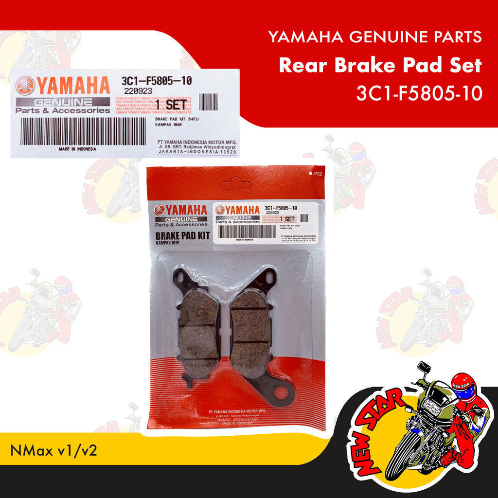 3C1-F5805-10 | Rear Brake Pad Set | Genuine Yamaha parts | NMax v1/v2