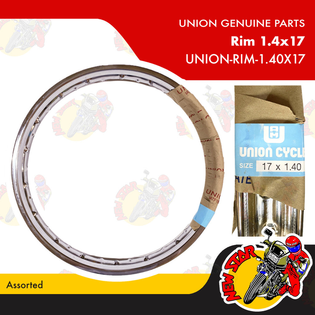 Union-Rim-1.40x17 | Steel Rim 1.4x17 | Genuine Union parts | Assorted