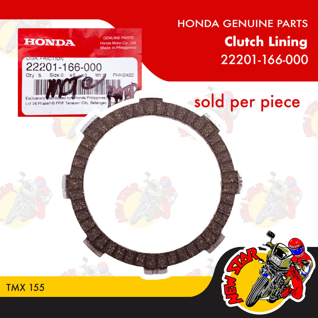 22201-166-000 | Clutch Lining | Genuine Honda parts | TMX 155