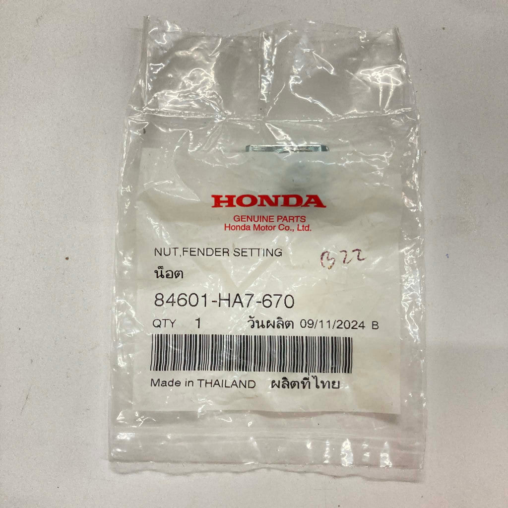 84601-HA7-670 | Fender Setting Nut | Genuine Honda parts | Wave125