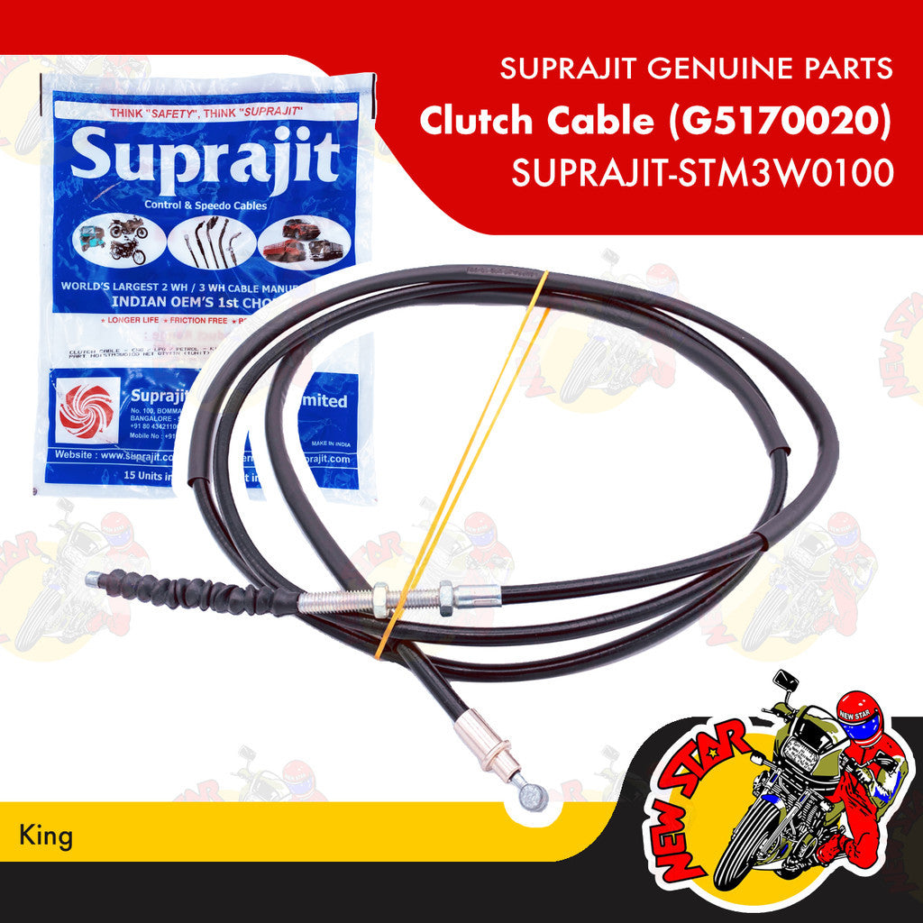 SUPRAJIT-STM3W0100 | Clutch Cable (G5170020) | Genuine Suprajit parts | King