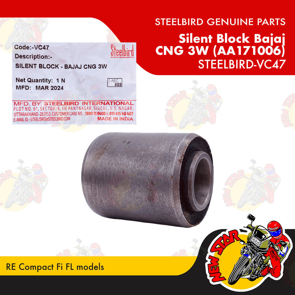 STEELBIRD-VC47 | Silent Block Bajaj CNG 3W (AA171006) | Genuine Steelbird parts |