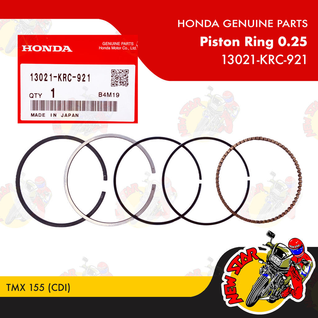 13021-KRC-921 | Piston Ring 0.25 | Genuine Honda parts | TMX 155 (CDI)