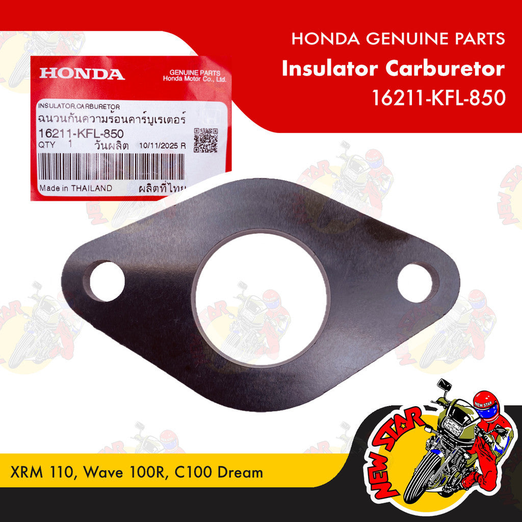 16211-KFL-850 | Insulator Carburetor | Genuine Honda parts | XRM 110 Wave 100R C100 Dream