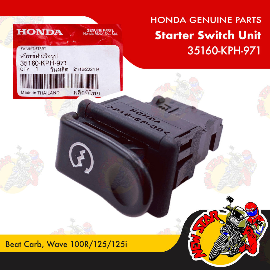 35160-KPH-971 | Starter Switch Unit | Genuine Honda parts | Beat Carb Wave 100R/125/125i