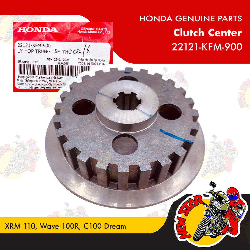 22121-KFM-900 | Clutch Center | Genuine Honda parts | XRM 110 Wave 100R C100 Dream