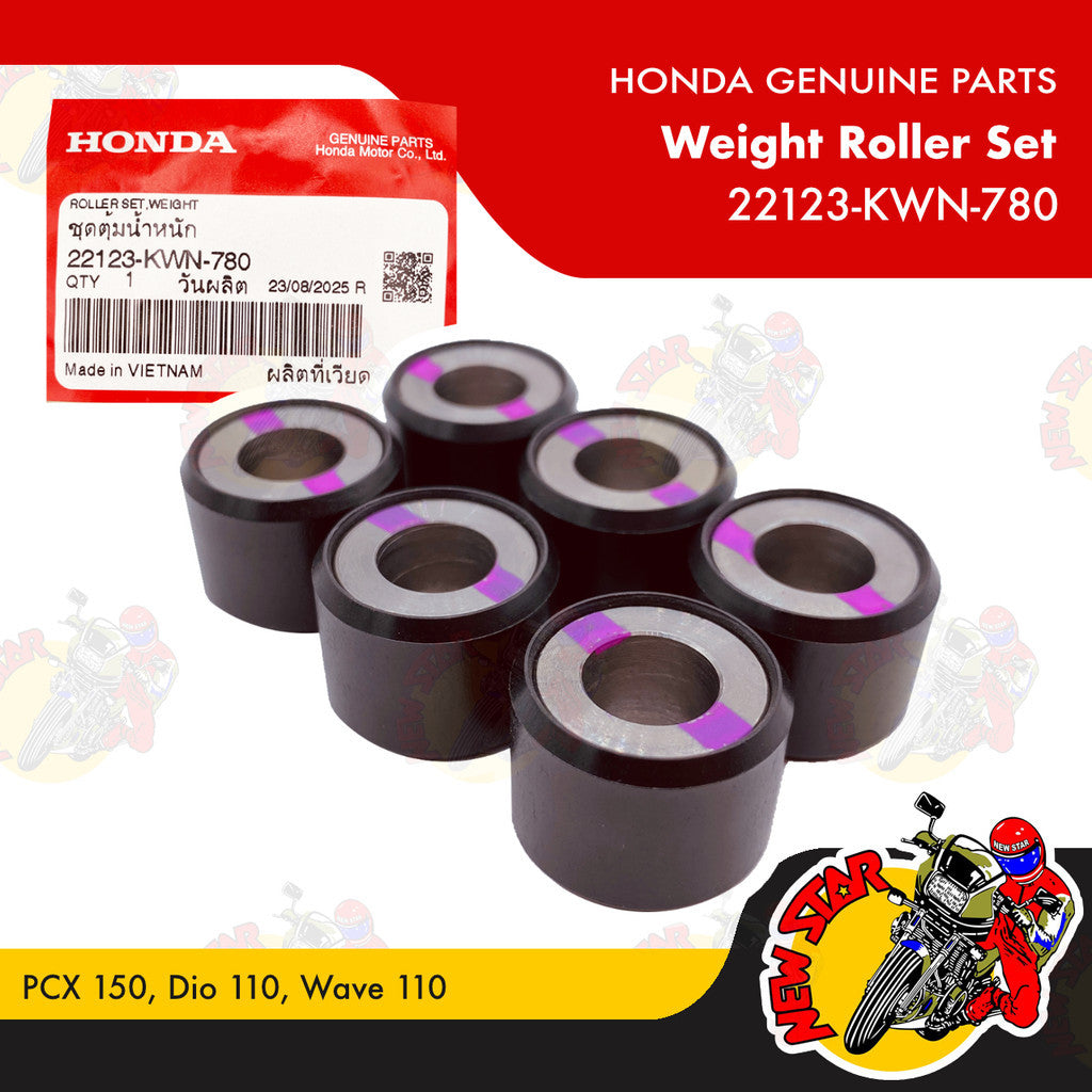 22123-KWN-780 | Weight Roller Set | Genuine Honda parts | PCX 150 Dio 110 Wave 110