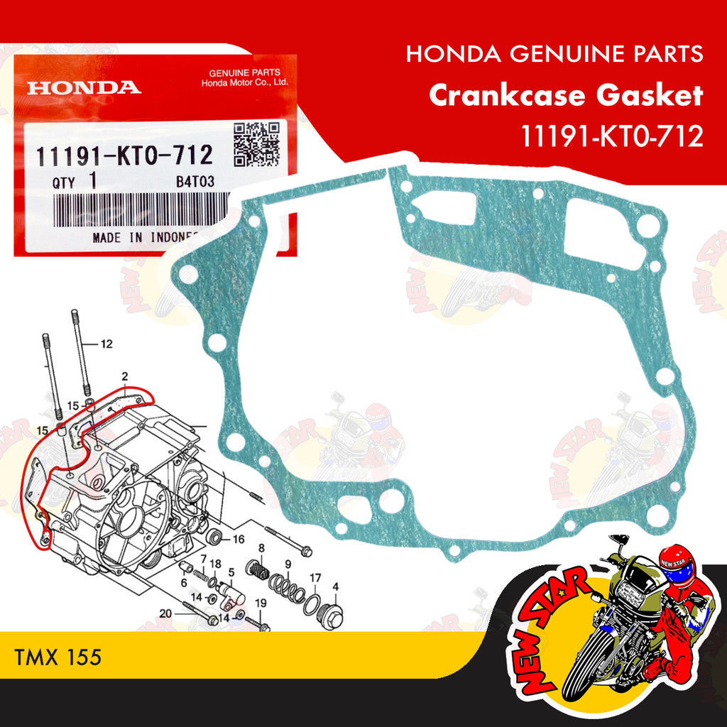 11191-KT0-712 | Crankcase Gasket | Genuine Honda parts | TMX 155