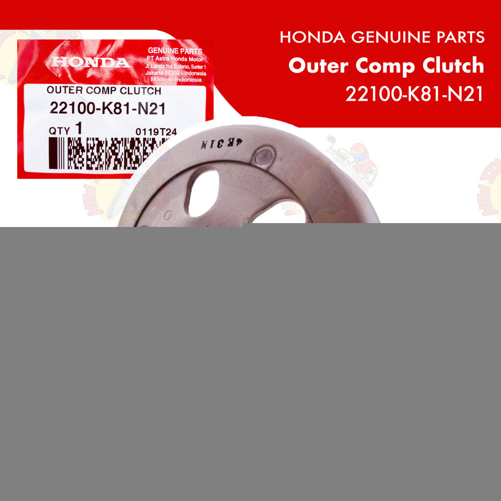 22100-K81-N21 | Outer Comp Clutch | Genuine Honda parts | Beat Fi v2 (Combi Brake)