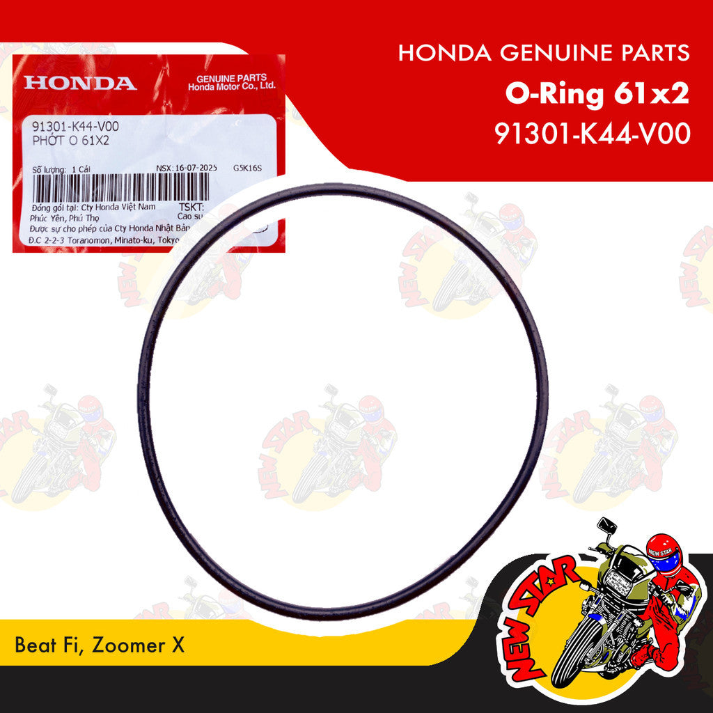 91301-K44-V00 | O-Ring 61x2 | Genuine Honda parts | Beat Fi Zoomer X
