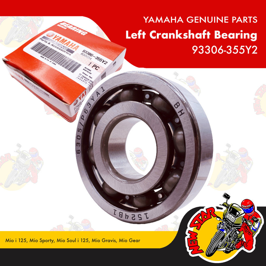 93306-355Y2 | Left Crankshaft Bearing | Genuine Yamaha parts | Mio i 125 Mio Sporty Mio Soul i 125