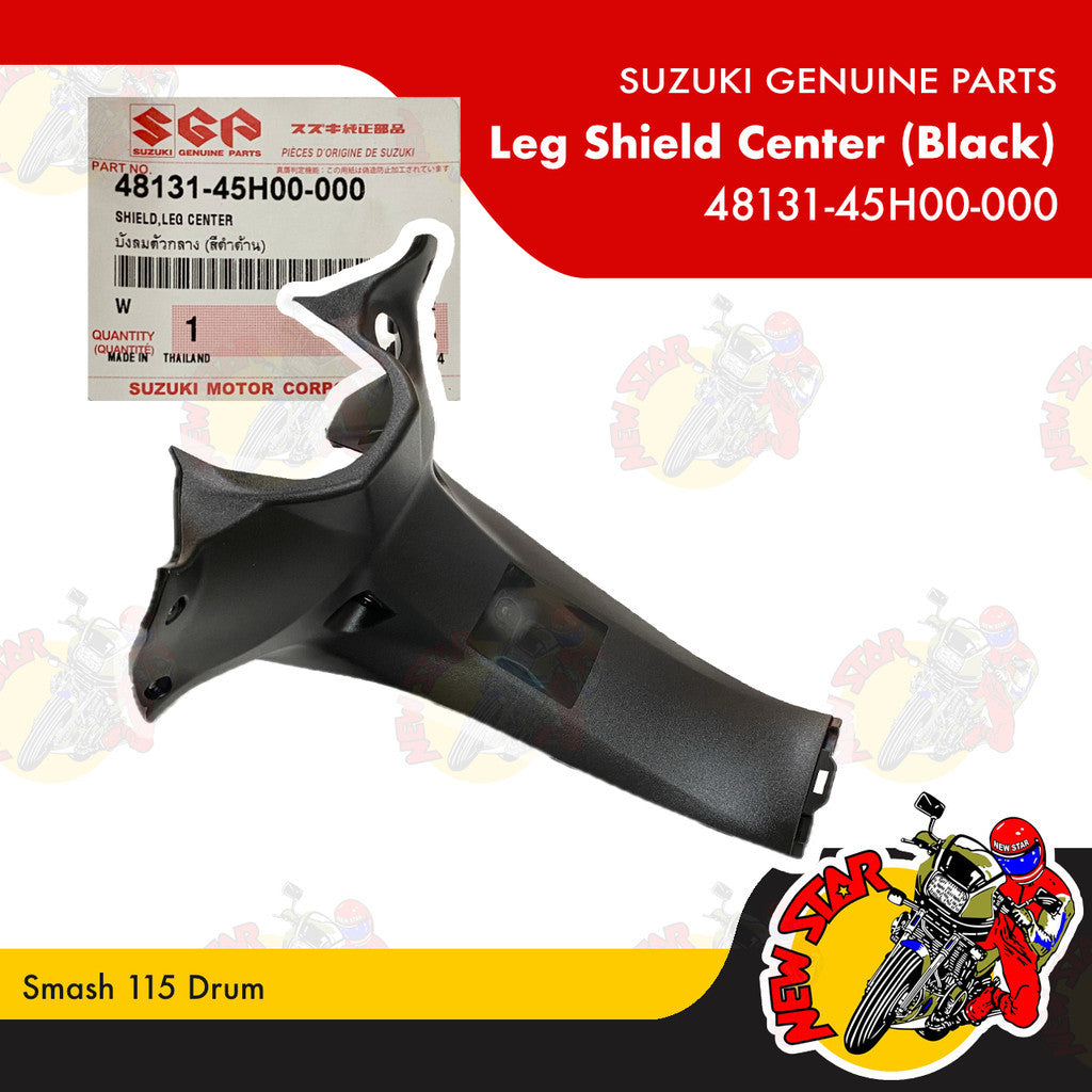 48131-45H00-000 | Leg Shield Center (Black) Drum brake | Genuine Suzuki parts | Smash 115 Drum