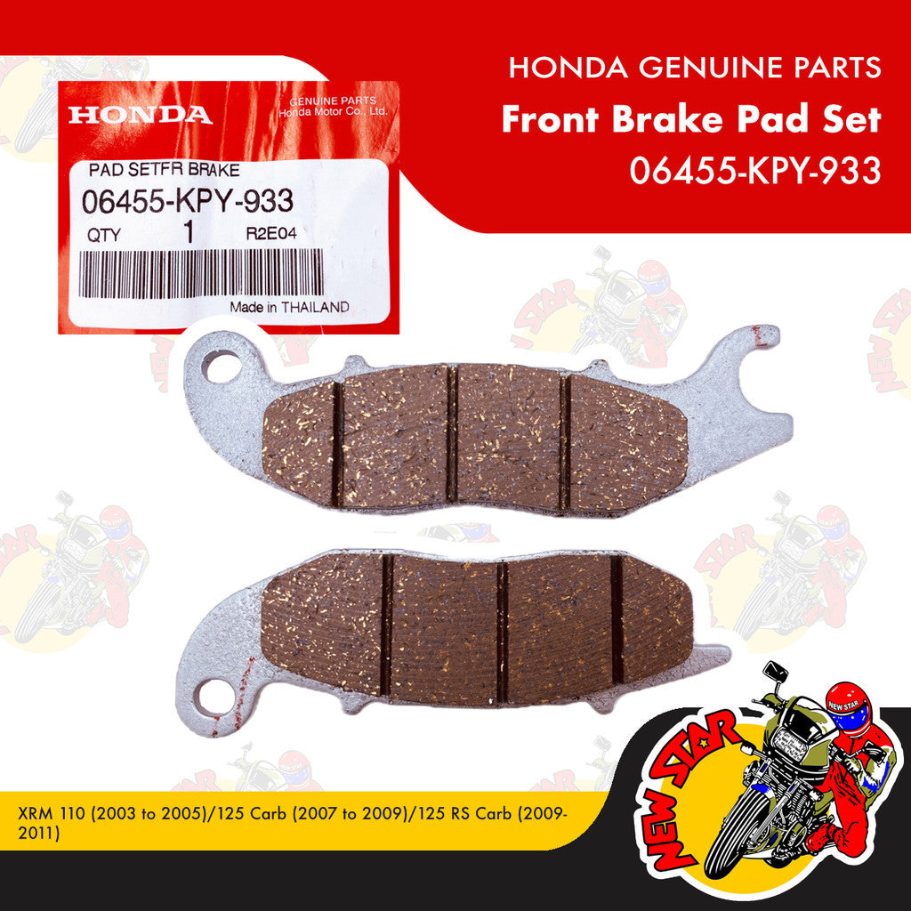 06455-KPY-933 | Front Brake Pad Set | Genuine Honda parts | XRM 110 (2003 to 2005)