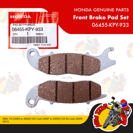 06455-KPY-933 | Front Brake Pad Set | Genuine Honda parts | XRM 110 (2003 to 2005)