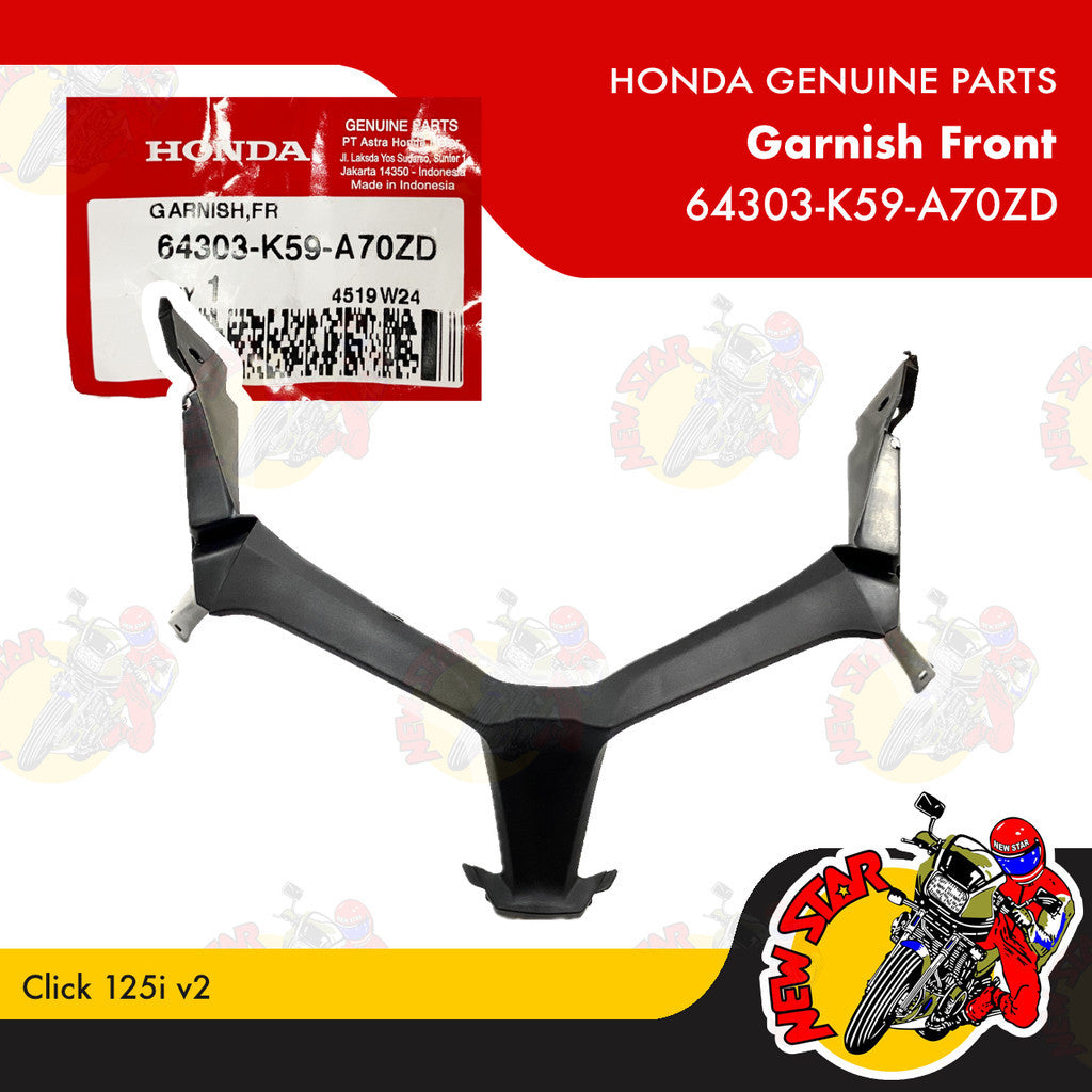 64303-K59-A70ZD | Garnish Front | Genuine Honda parts | Click 125i v2