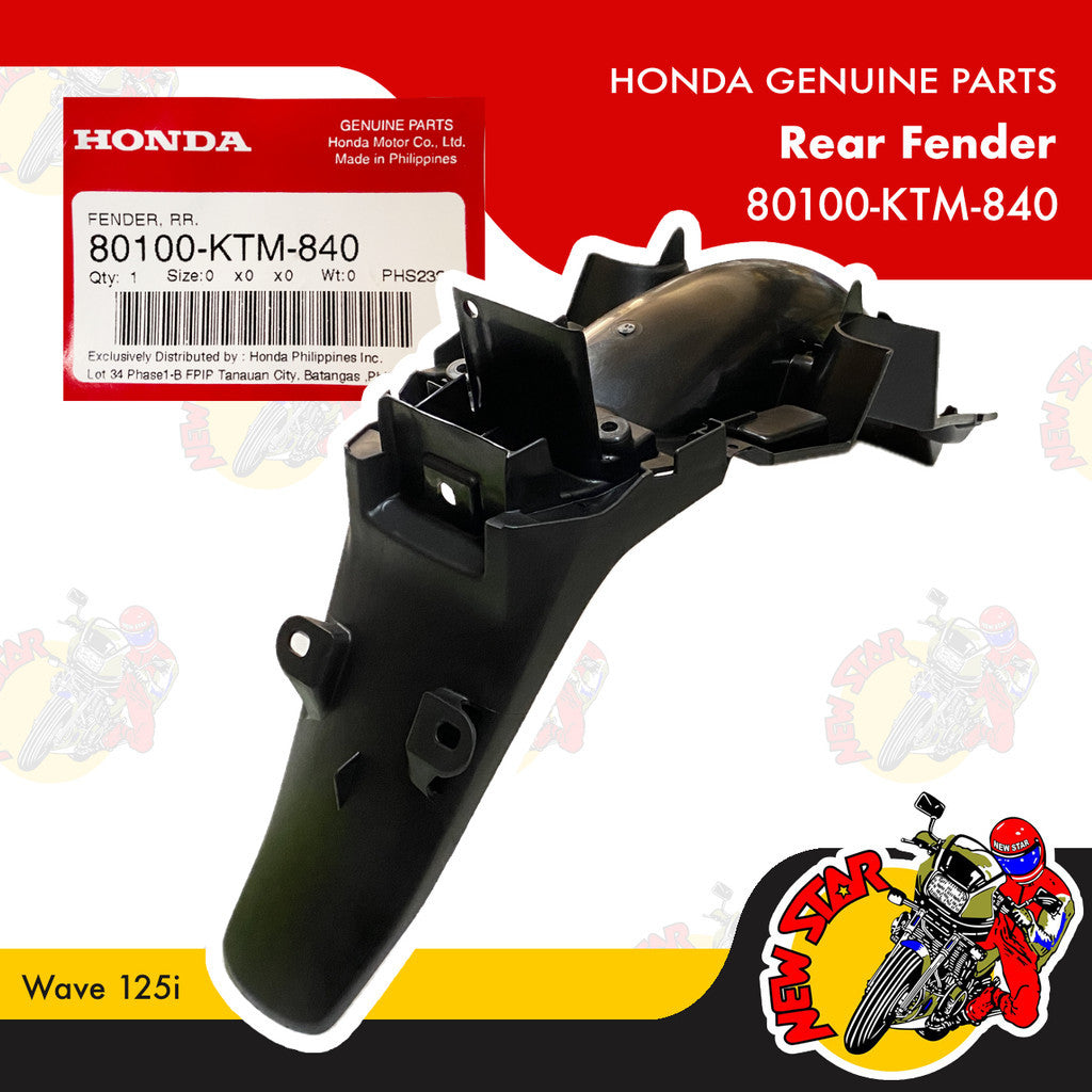 80100-KTM-840 | Rear Fender | Genuine Honda parts | Wave 125i
