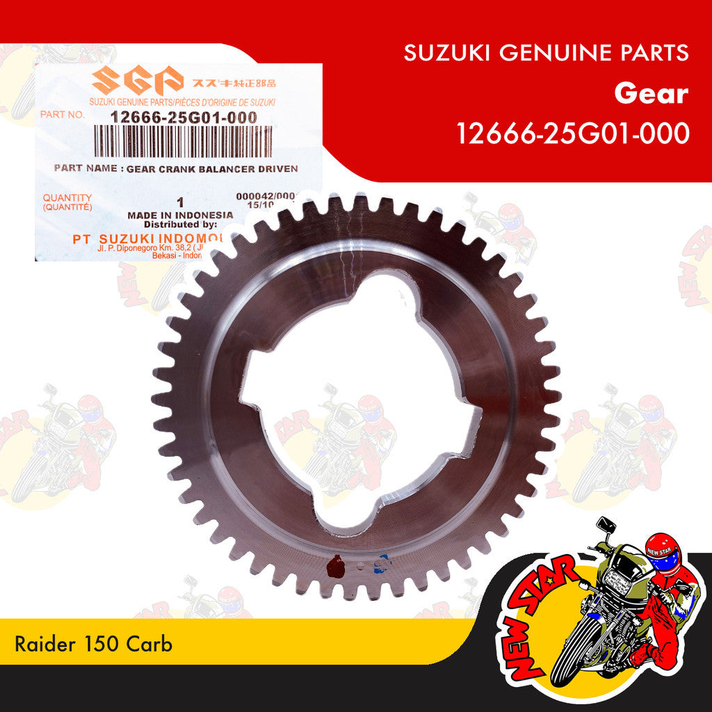 12666-25G01-000 | Gear | Genuine Suzuki parts | Raider 150 Carb