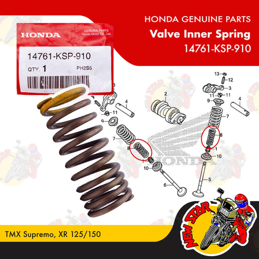 14761-KSP-910 | Valve Inner Spring | Genuine Honda parts | TMX Supremo XR 125/150