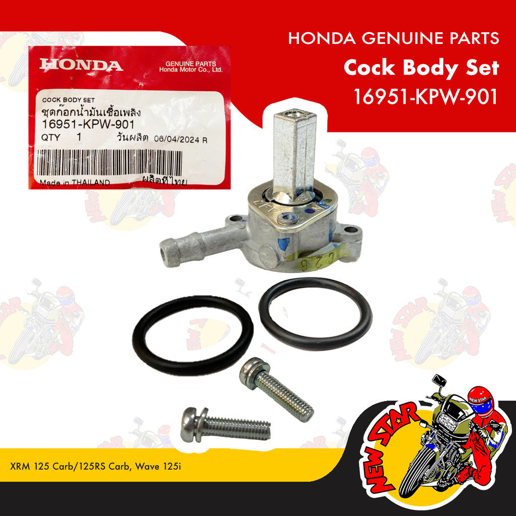16951-KPW-901 | Cock Body Set | Genuine Honda parts | XRM 125 Carb/125RS Carb Wave 125i