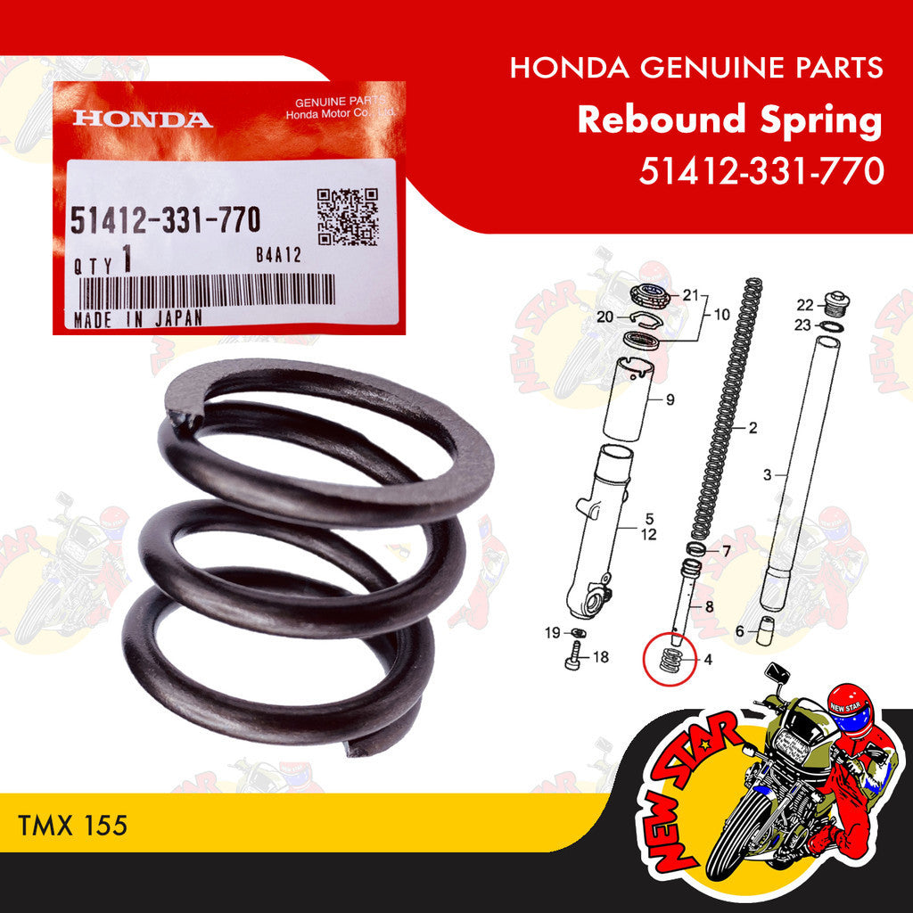 51412-331-770 | Rebound Spring | Genuine Honda parts | TMX 155