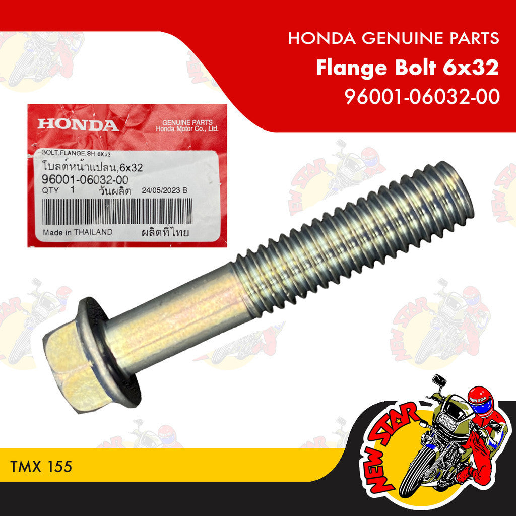96001-06032-00 | Flange Bolt 6x32 | Genuine Honda parts | TMX 155