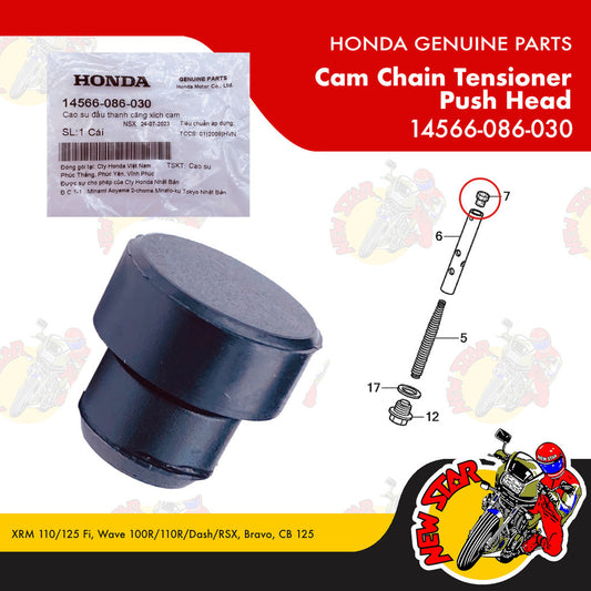 14566-086-030 | Cam Chain Tensioner Push Head | Genuine Honda parts | XRM 110/125 Fi Wave 100R/Dash