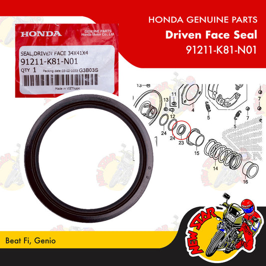 91211-K81-N01 | Driven Face Seal | Genuine Honda parts | Beat Fi Genio
