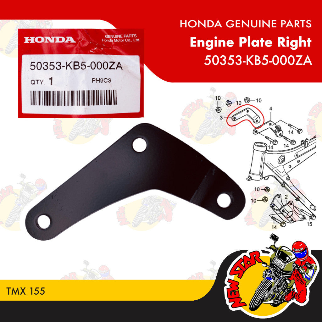 TMX 155 Engine Plate Set | Genuine Honda parts