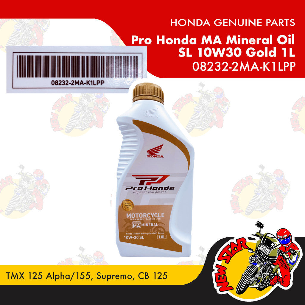 Pro Honda MA Mineral Oil Sl 10W30 Gold | Genuine Honda parts