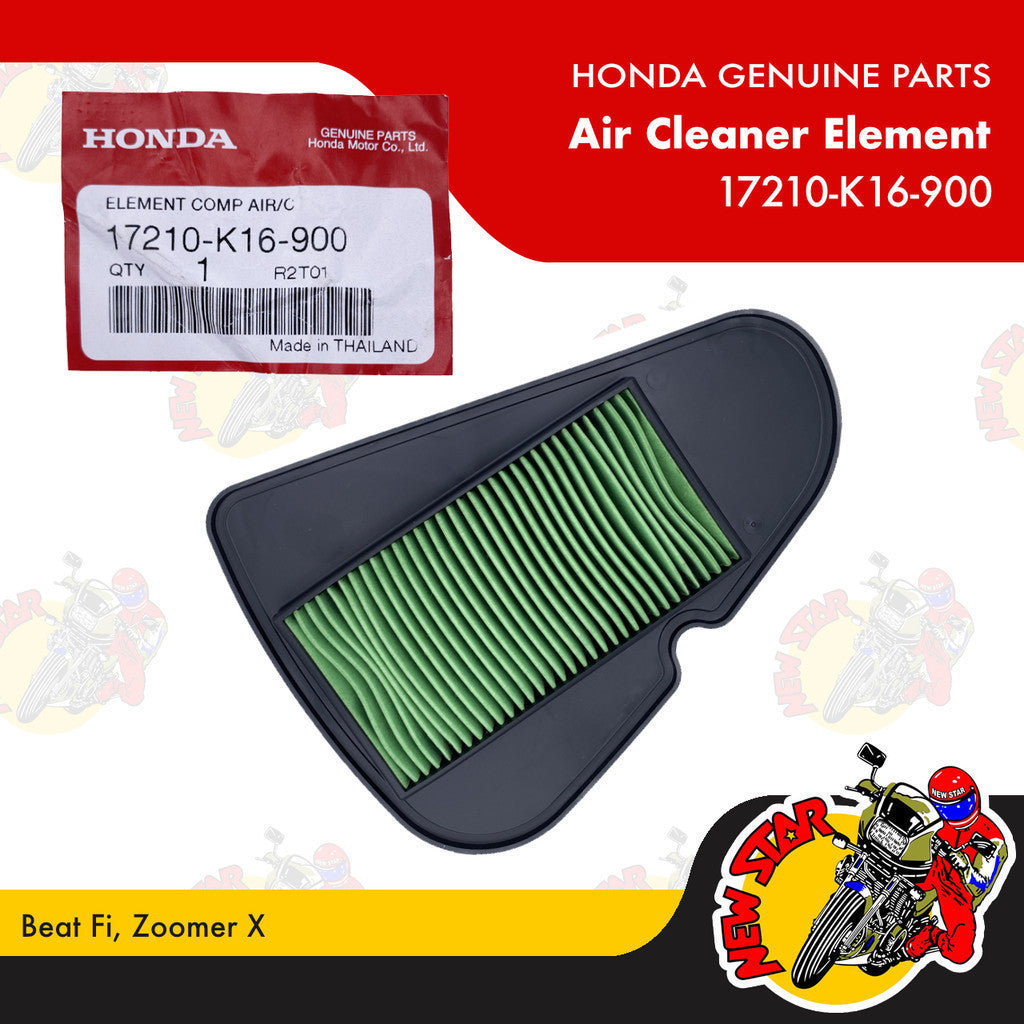 17210-K16-900 | Air Cleaner Element | Genuine Honda parts | Beat Fi Zoomer X