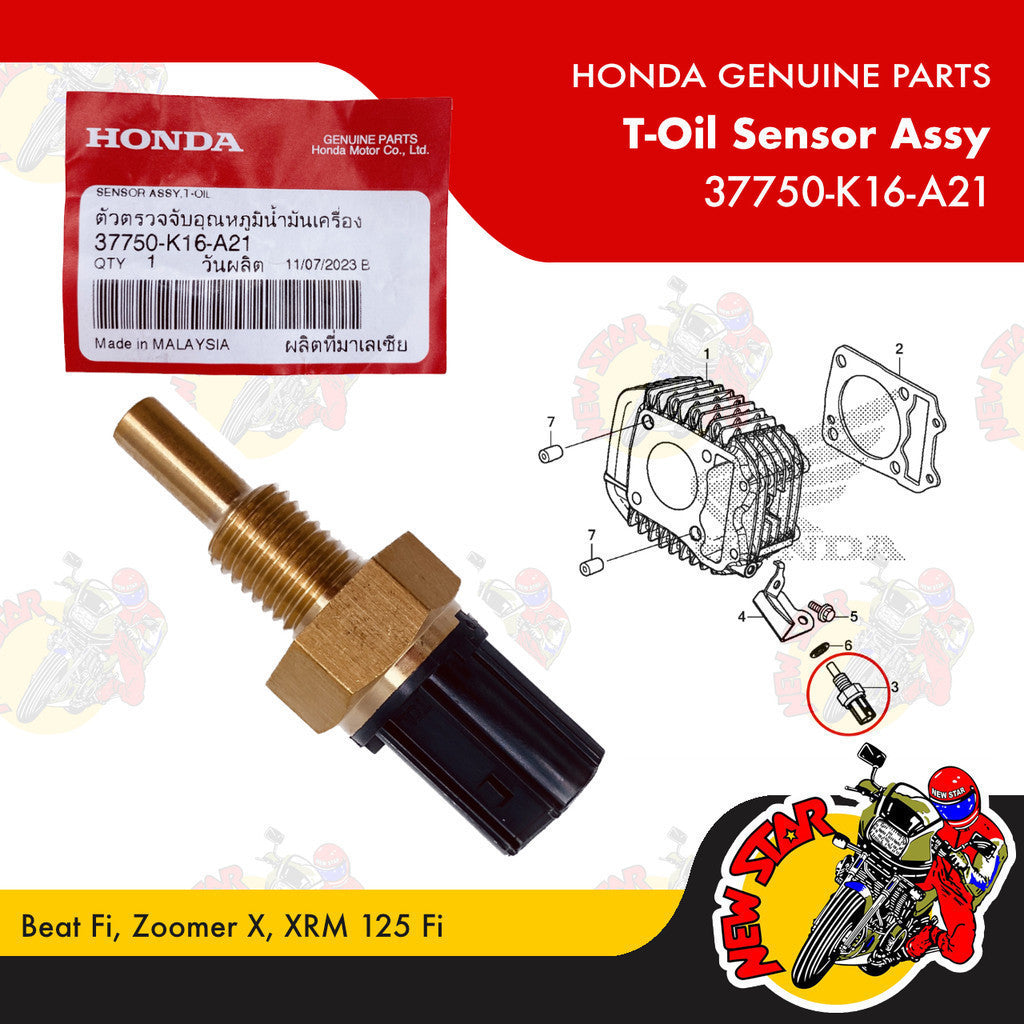 37750-K16-A21 | T-Oil Sensor Assy | Genuine Honda parts | Beat Fi Zoomer X XRM 125 Fi