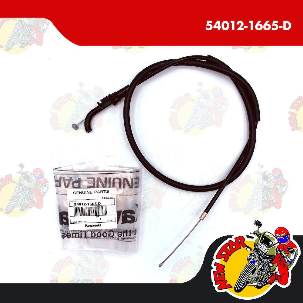 54012-1665-D | Throttle Cable | Genuine Kawasaki parts | Barako I Barako II
