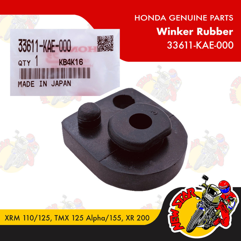 33611-KAE-000 | Winker Rubber | Genuine Honda parts | XRM 110/125 TMX 125 Alpha/155 XR 200