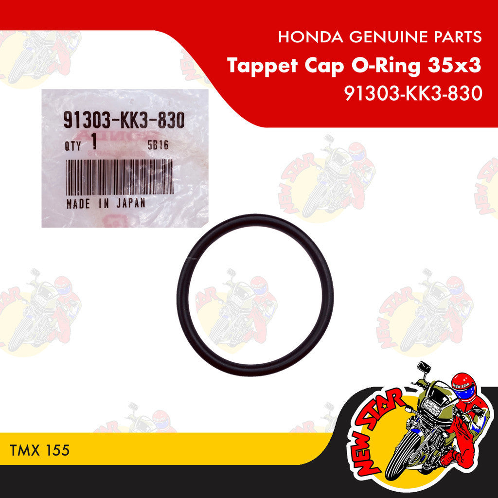 91303-KK3-830 | Tappet Cap O-Ring 35x3 | Genuine Honda parts | TMX 155