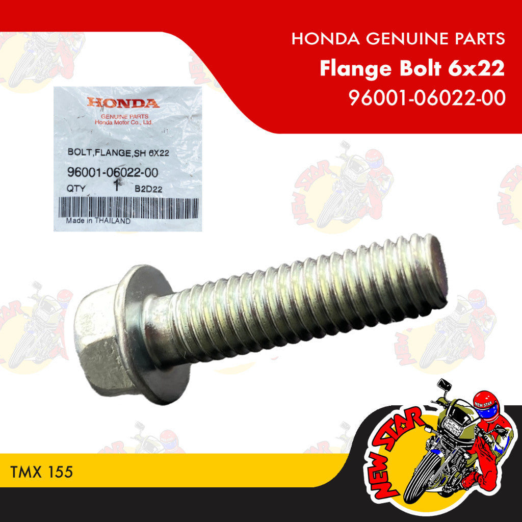 96001-06022-00 | Flange Bolt 6x22 | Genuine Honda parts | TMX 155
