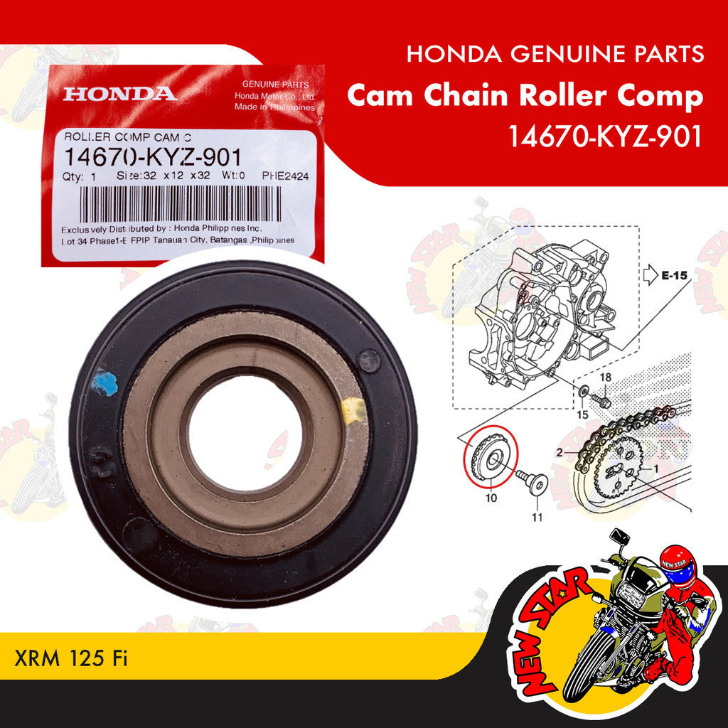 14670-KYZ-901 | Cam Chain Roller Comp | Genuine Honda parts | XRM 125 Fi