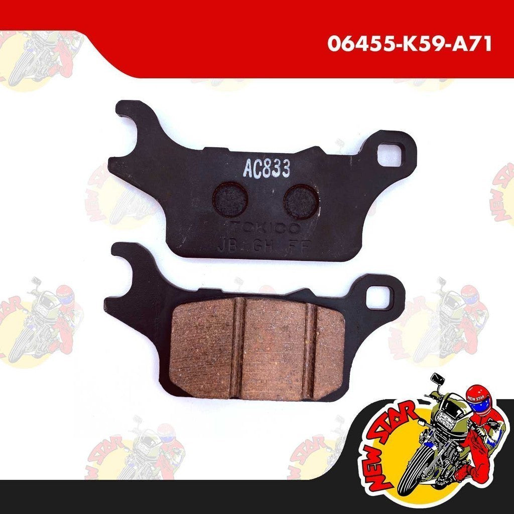06455-K59-A71 | Front Brake Pad Set | Genuine Honda parts | Click 125i v2/v3/150i v2/160i Gixxer