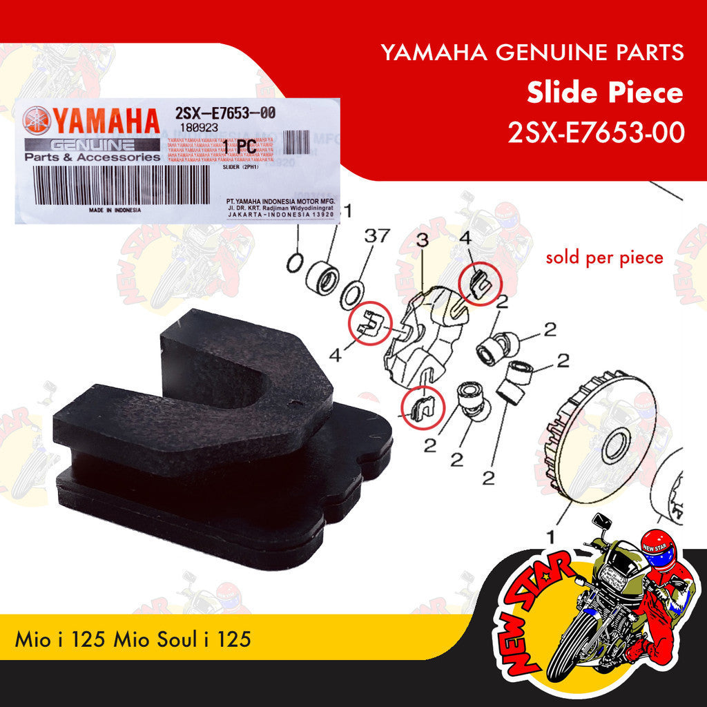 2SX-E7653-00 | Slide Piece | Genuine Yamaha parts | Mio i 125 Mio Soul i 125