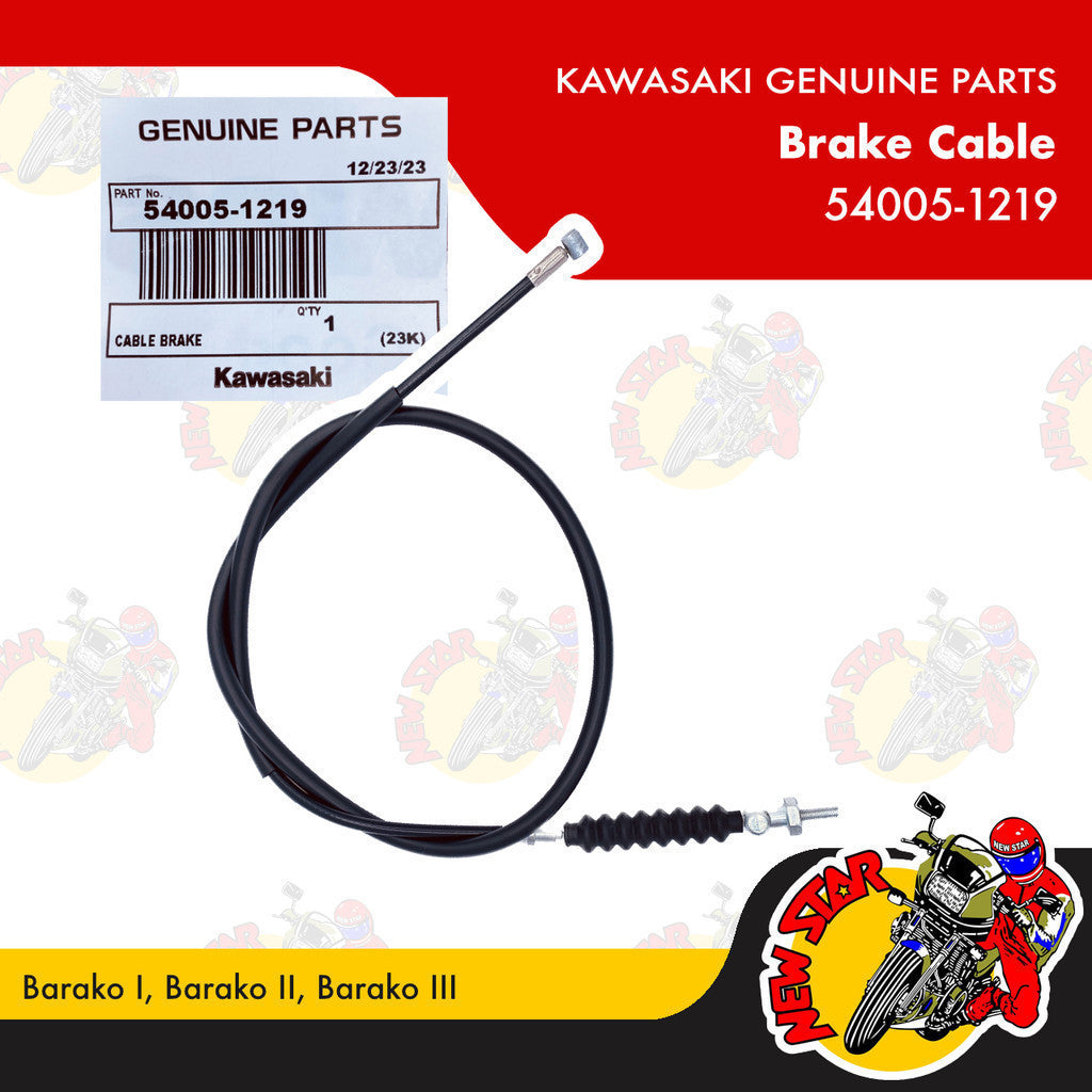 54005-1219 | Brake Cable | Genuine Kawasaki parts | Barako I Barako II Barako III