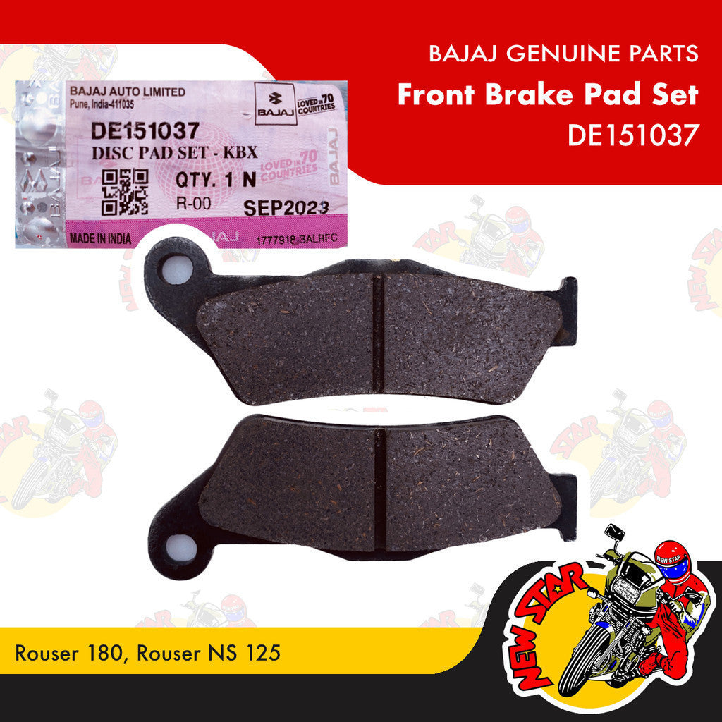 DE151037 | Front Brake Pad Set | Genuine Bajaj parts | Rouser 180 Rouser NS 125
