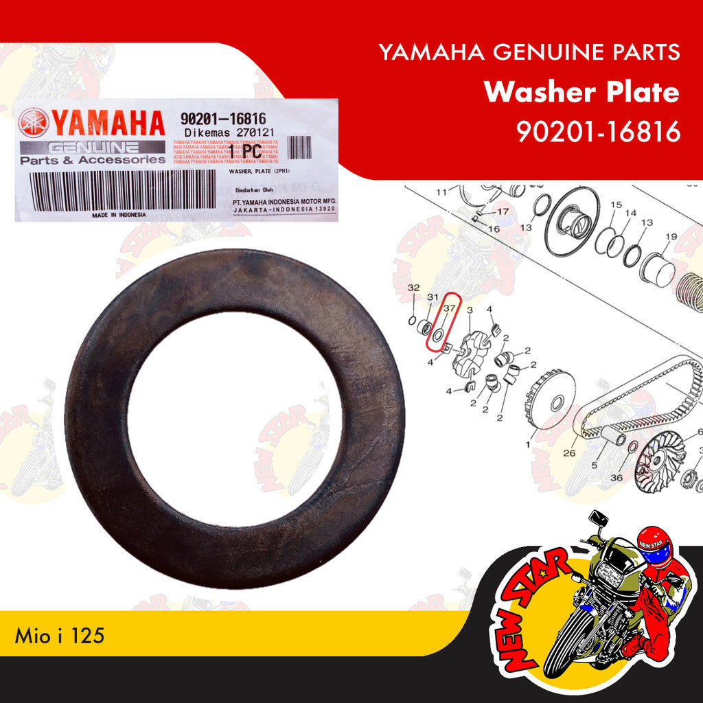 90201-16816 | Washer Plate | Genuine Yamaha parts | Mio i 125