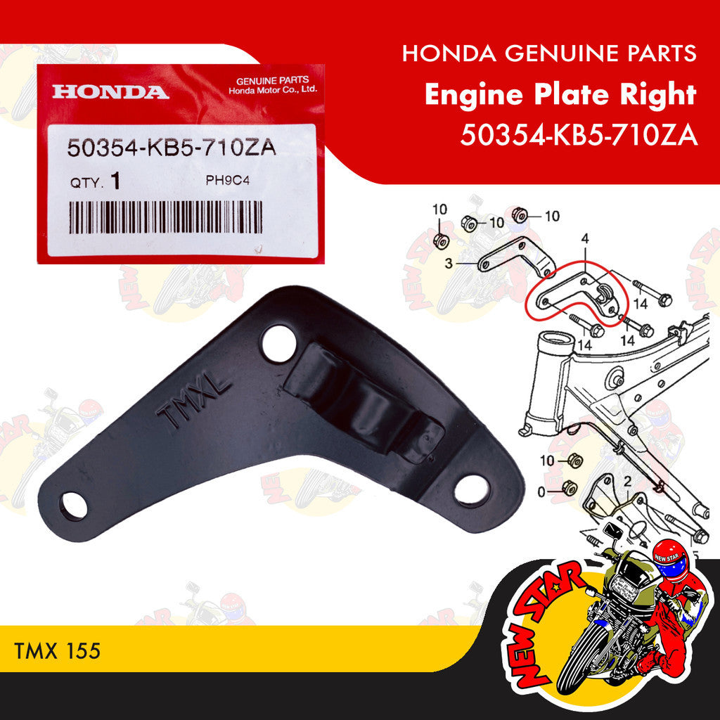 TMX 155 Engine Plate Set | Genuine Honda parts