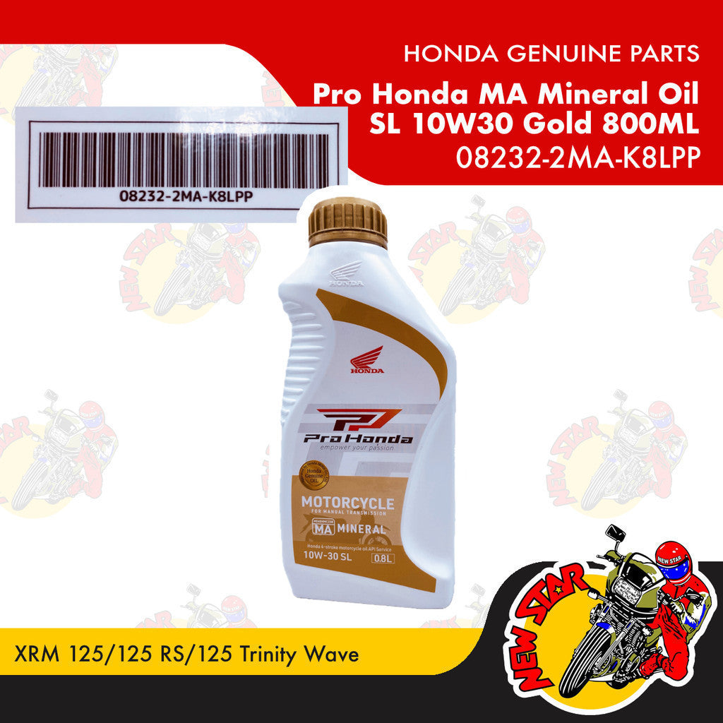 Pro Honda MA Mineral Oil Sl 10W30 Gold | Genuine Honda parts