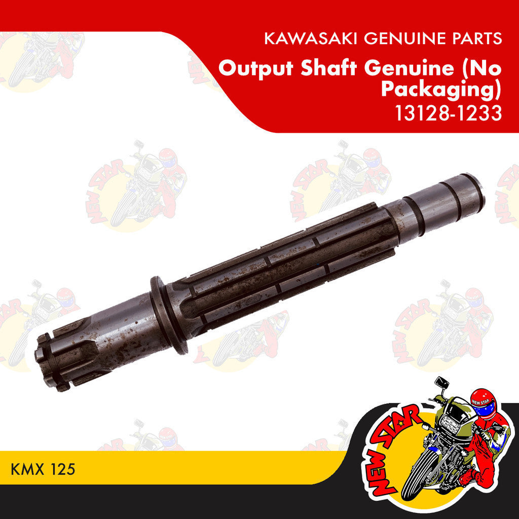 13128-1233 | Output Shaft Genuine (No Packaging) | Genuine Kawasaki parts | KMX 125