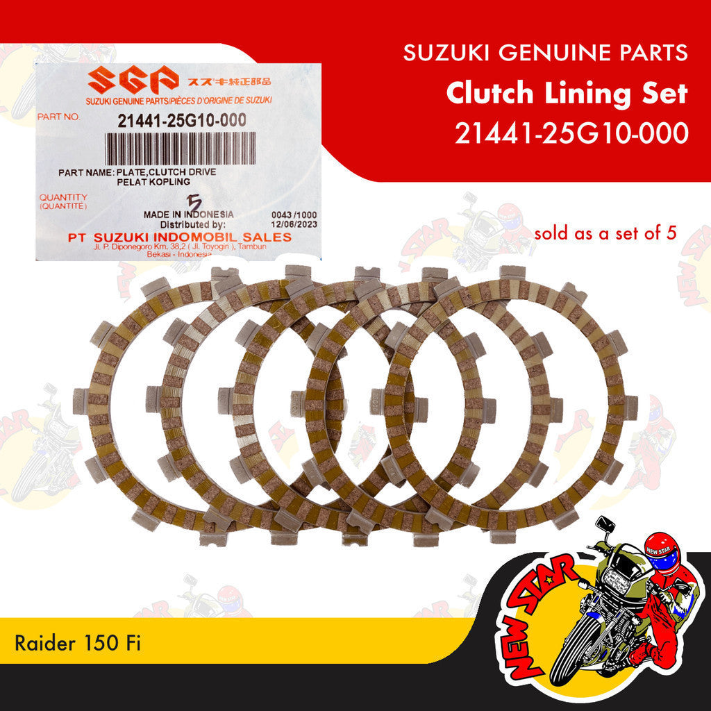 21441-25G10-000 | Clutch Lining Set | Genuine Suzuki parts | Raider 150 Fi